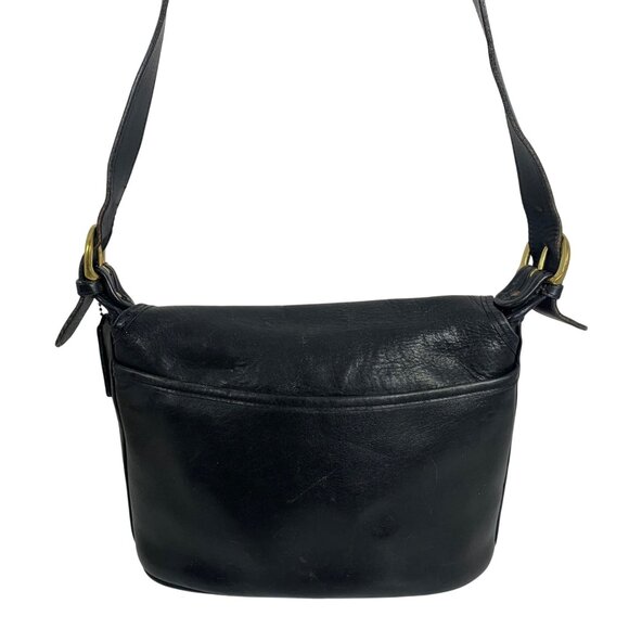 Vintage COACH Soho Fletcher 4150 Black Leather Zip Top Buckle Crossbody Bag 1999 - Picture 4 of 16